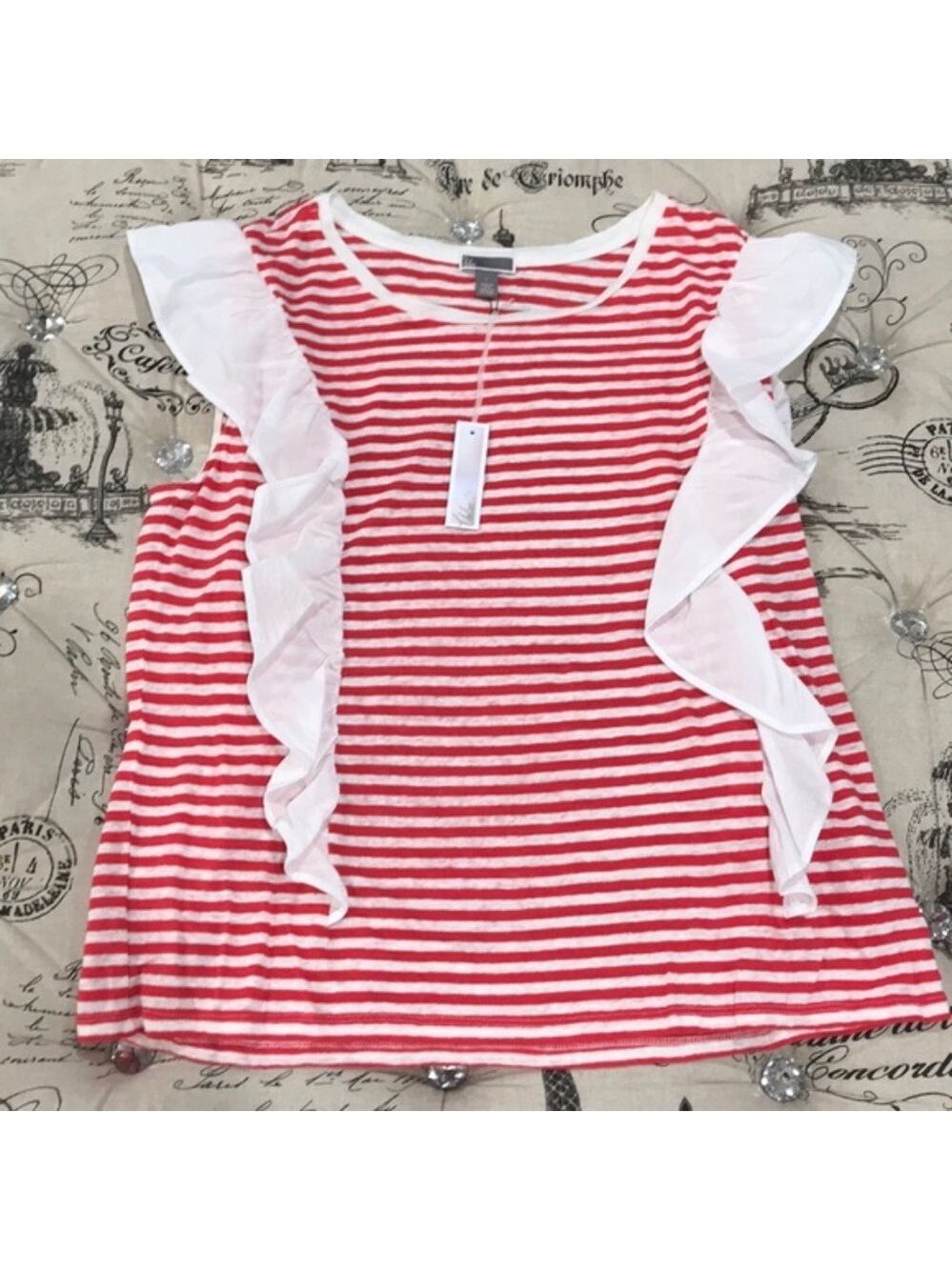 Chelsea28 Ruffle Linen Tee - Picture 4 of 5